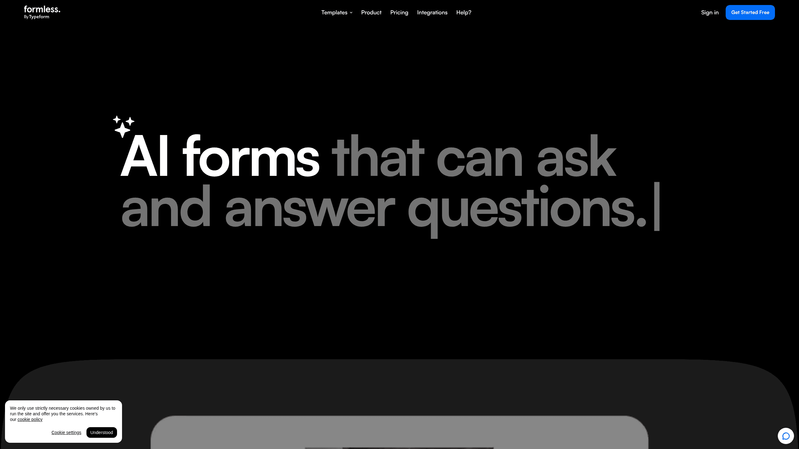 Formless 的介面預覽