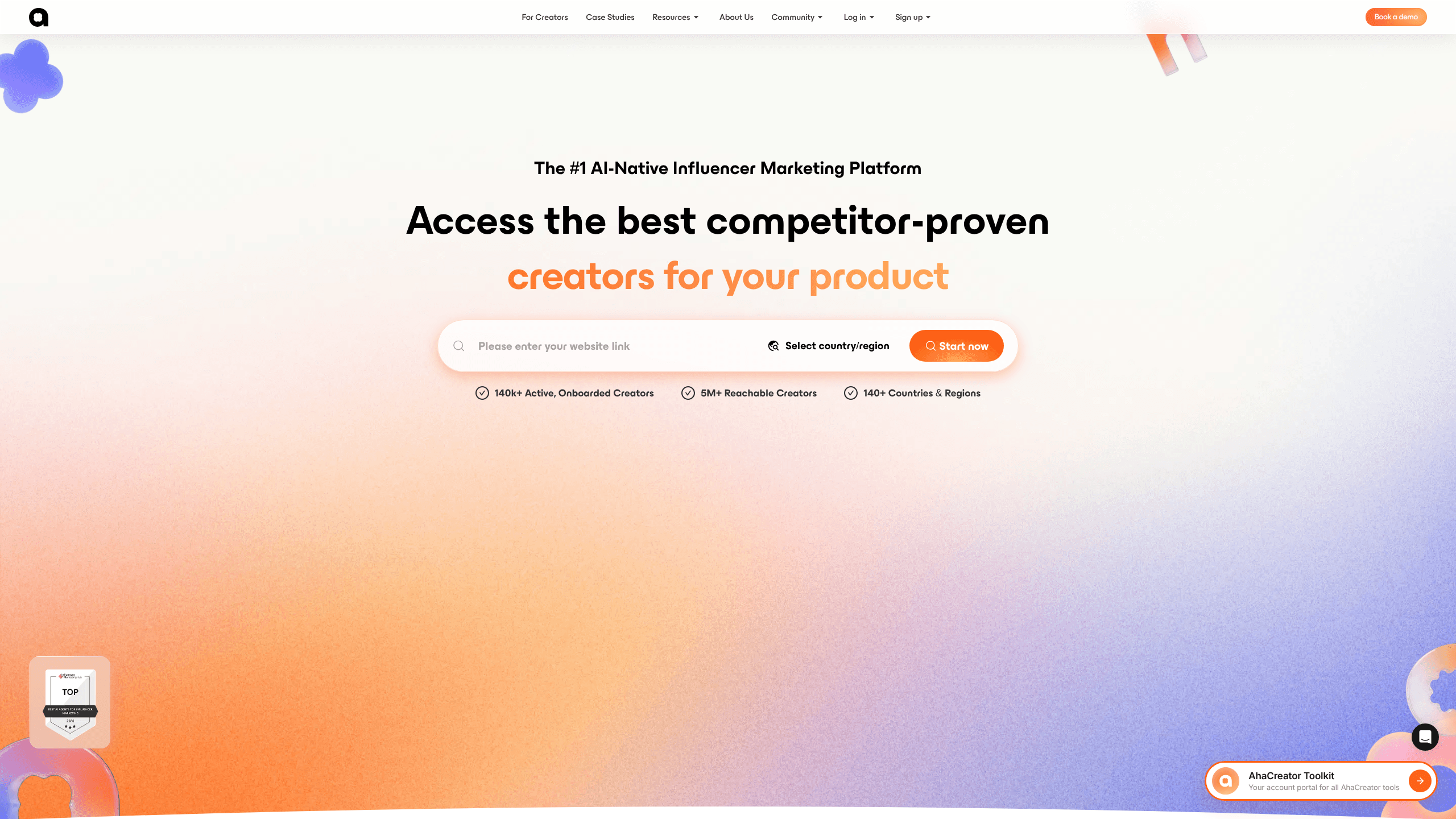 Interface preview of Aha Inc