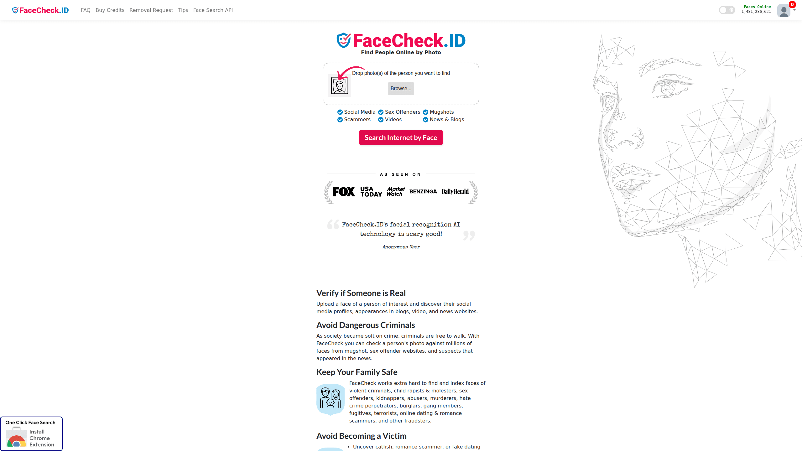 Facecheck Id 的介面預覽