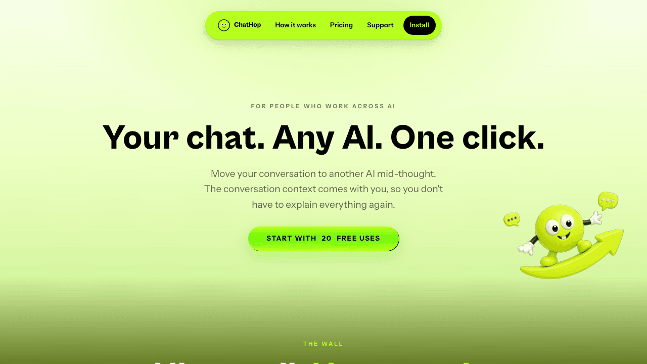 Interface preview of ChatHop