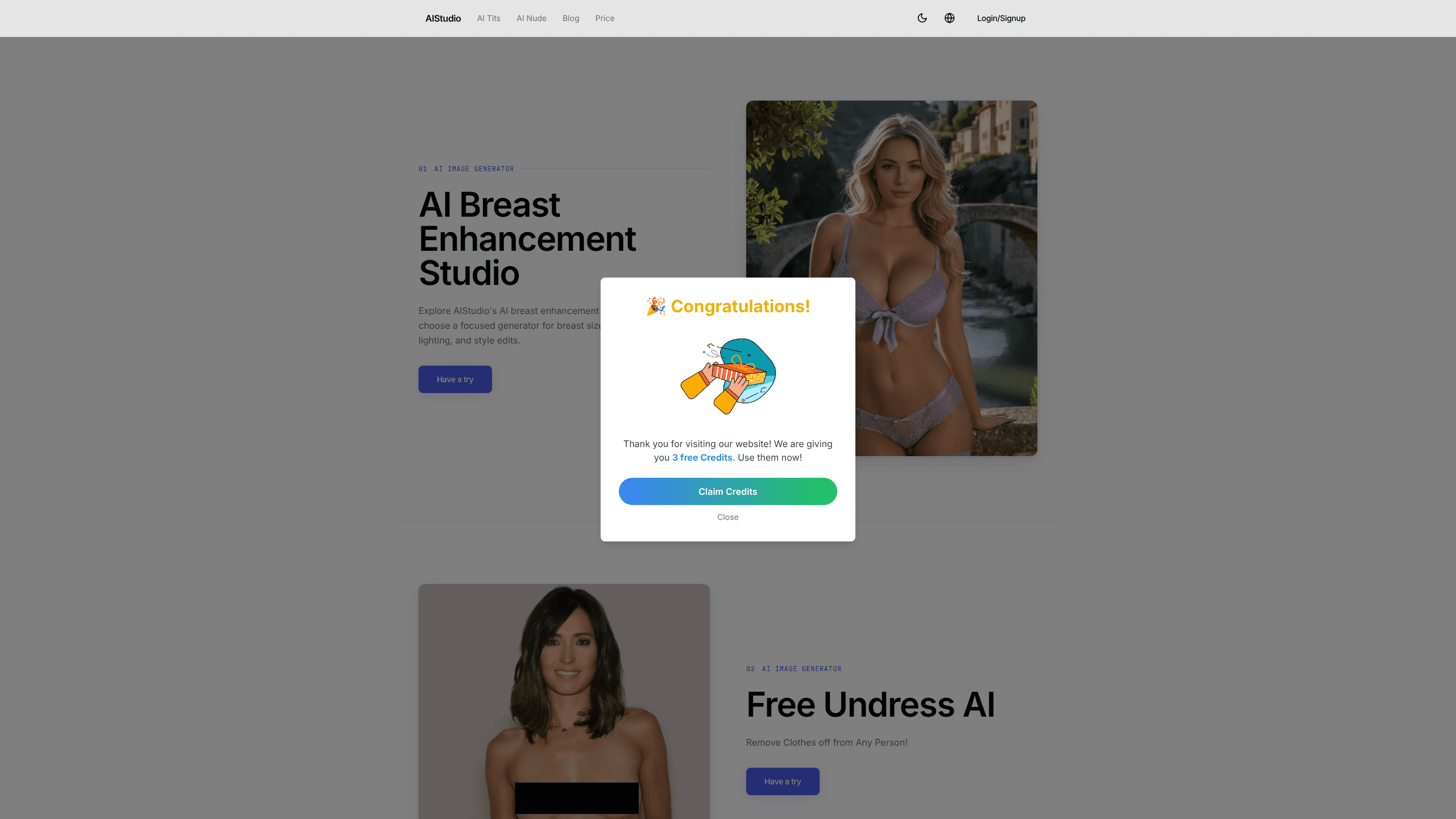 Interface preview of Big Breast AI
