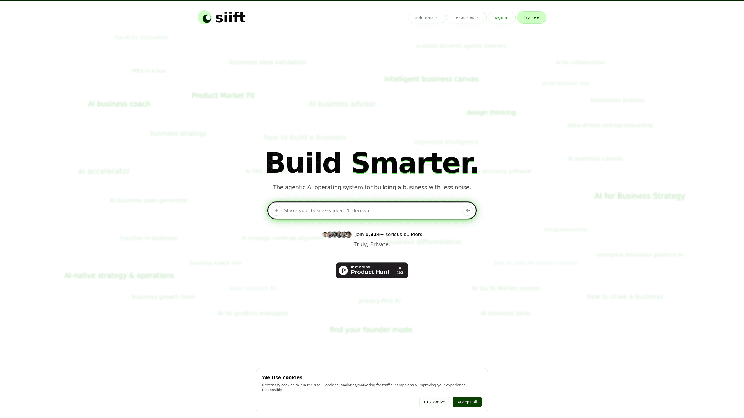 Interface preview of siift