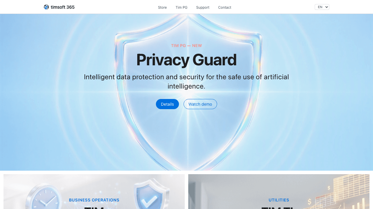 Interface preview of TIM PG