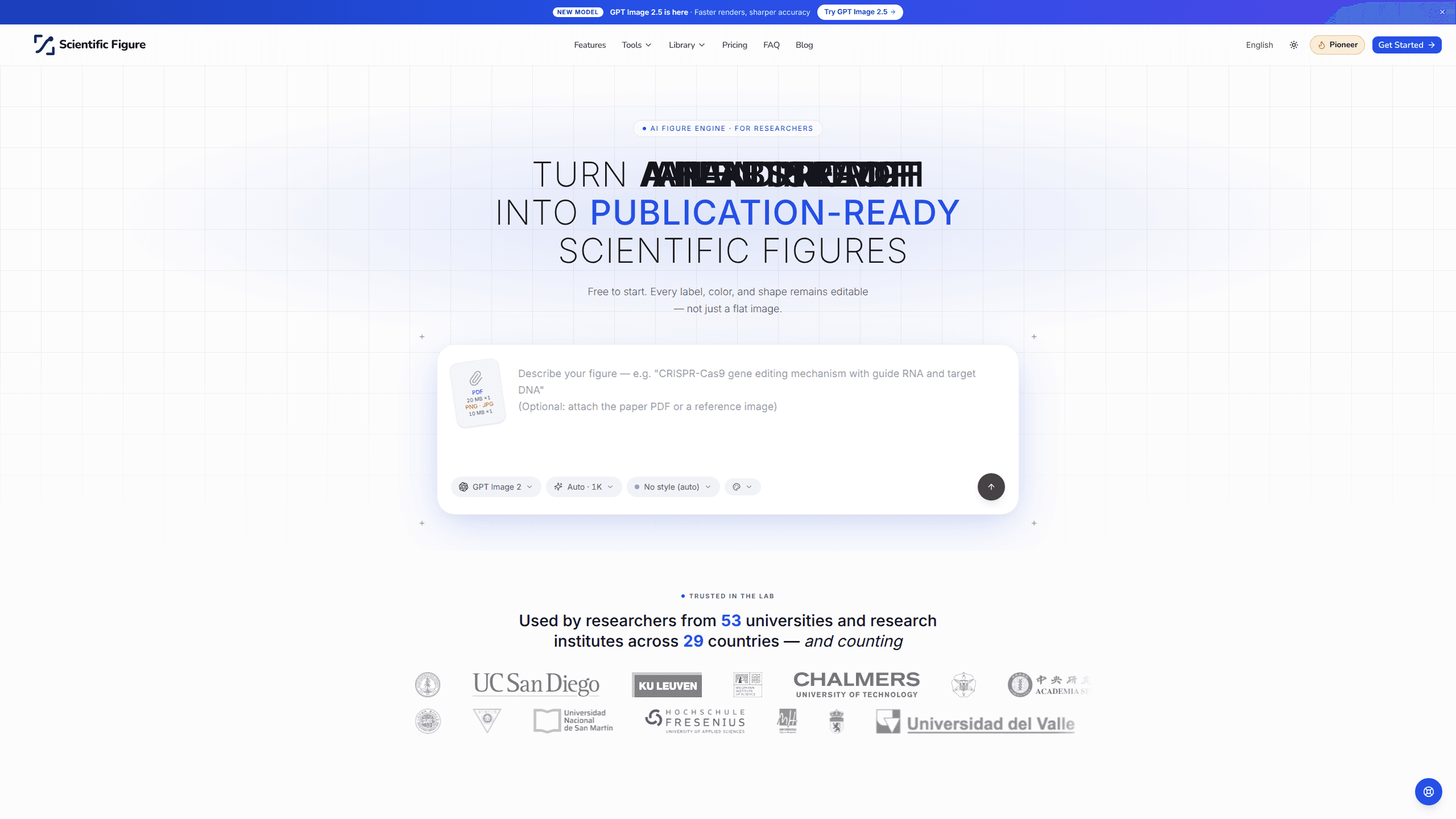Interface preview of Scientific Figure