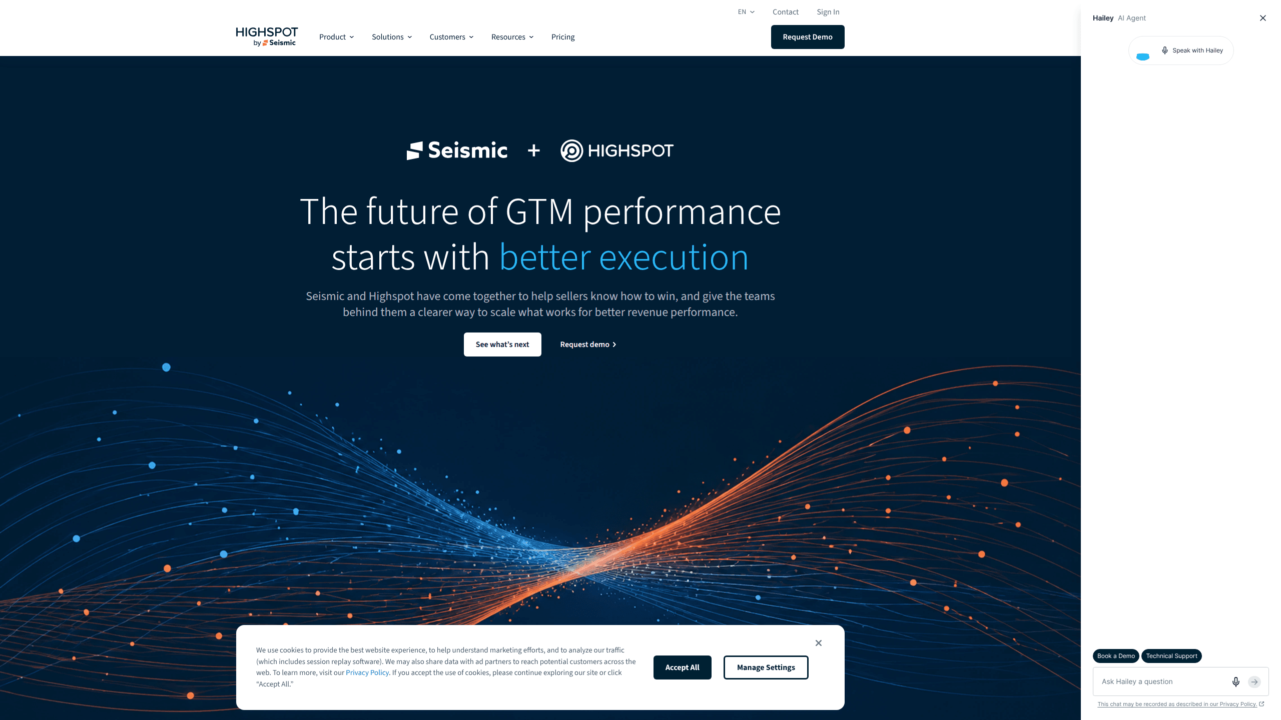 Interface preview of Highspot