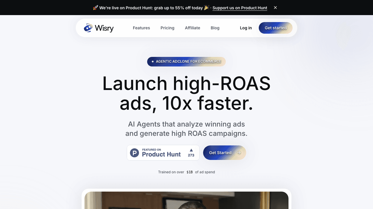 Interface preview of Wisry