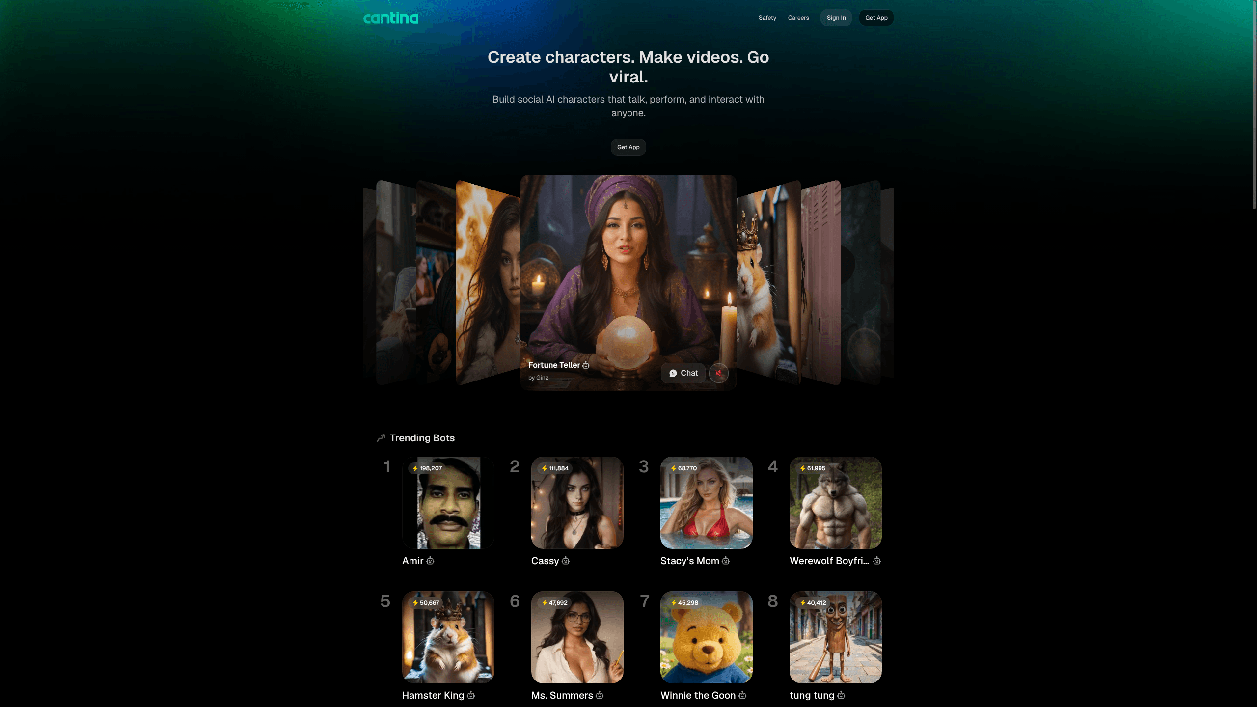 Interface preview of Cantina AI