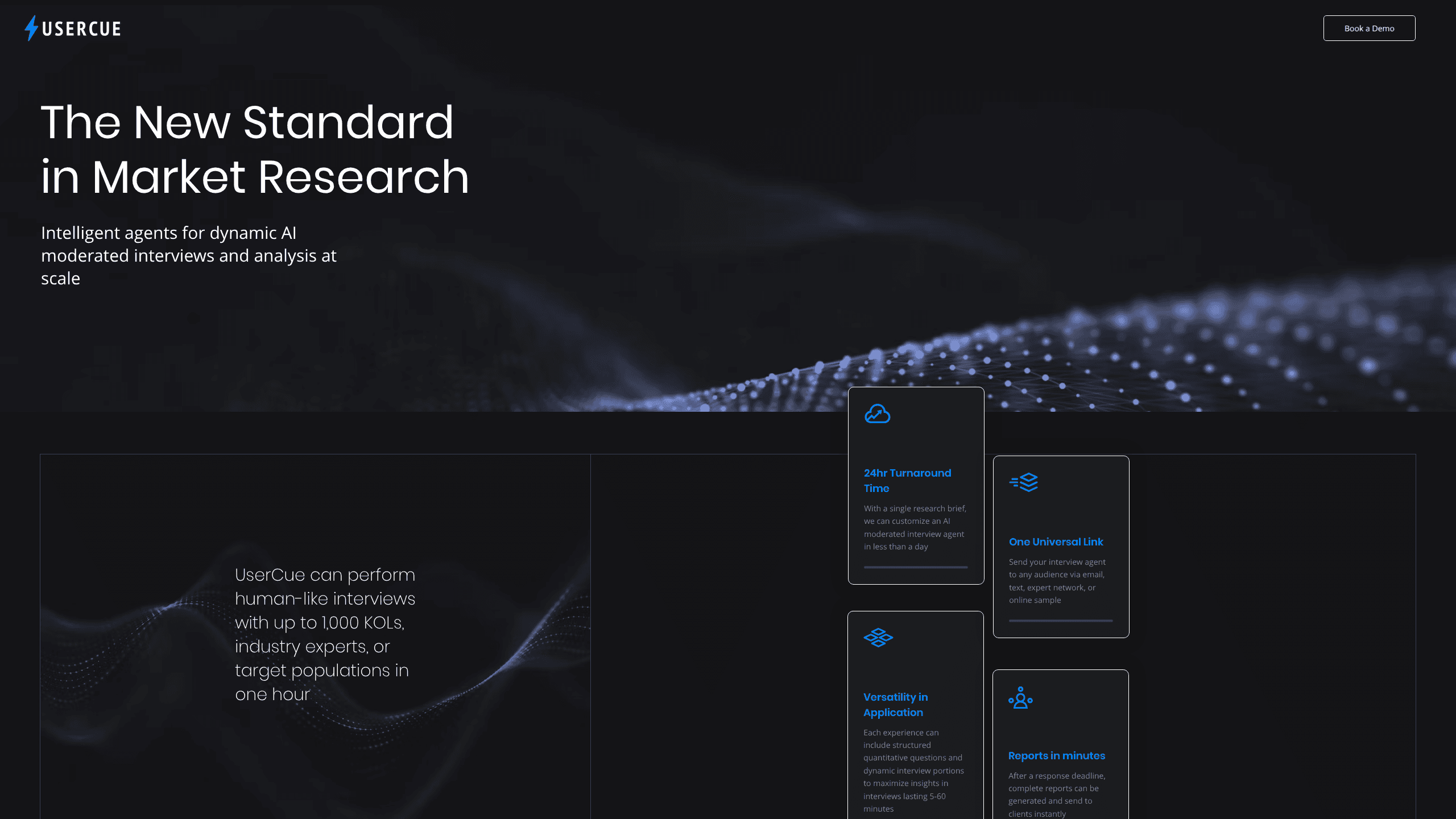 Interface preview of Usercue