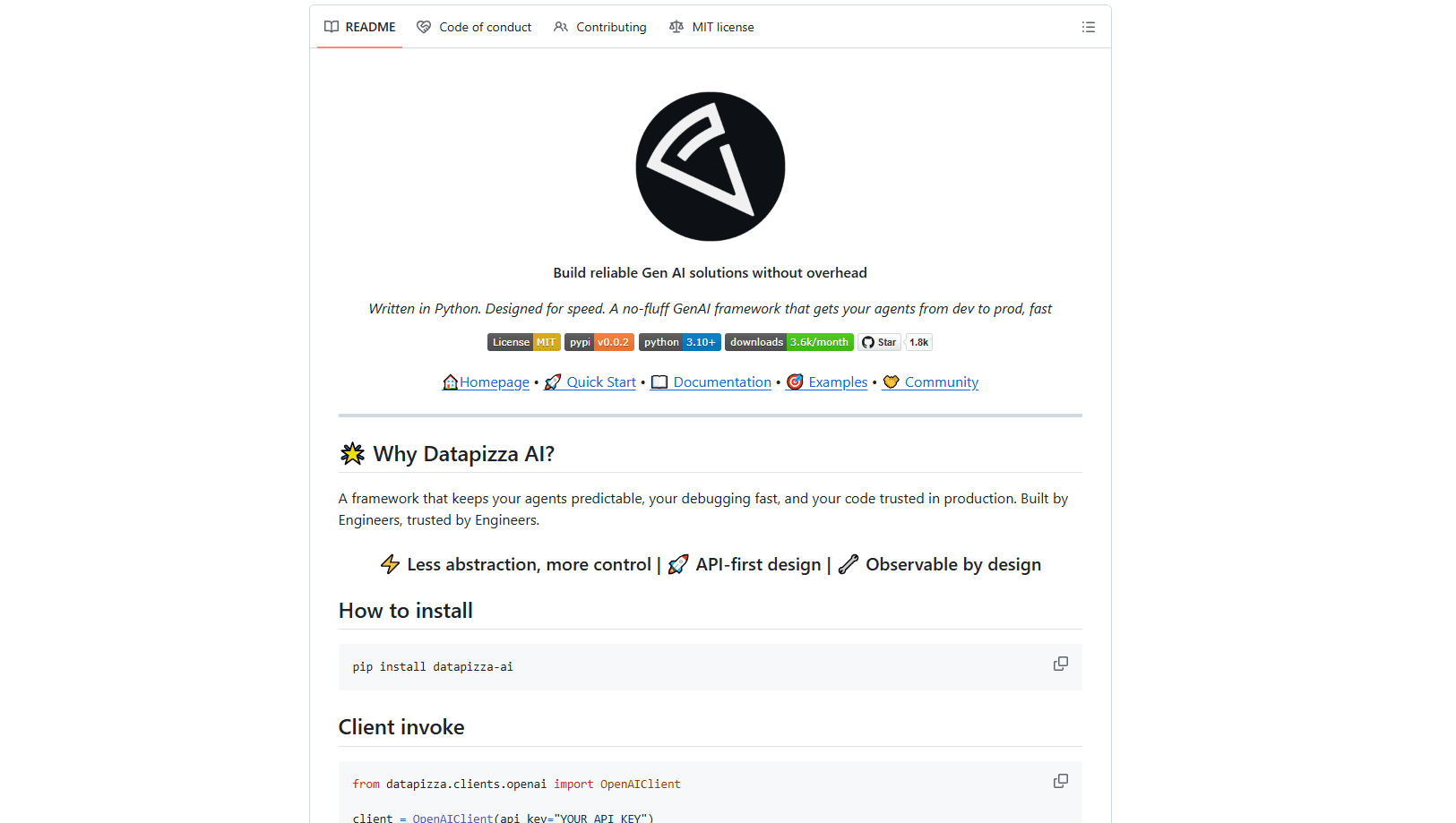 Datapizza AI Framework 미리보기