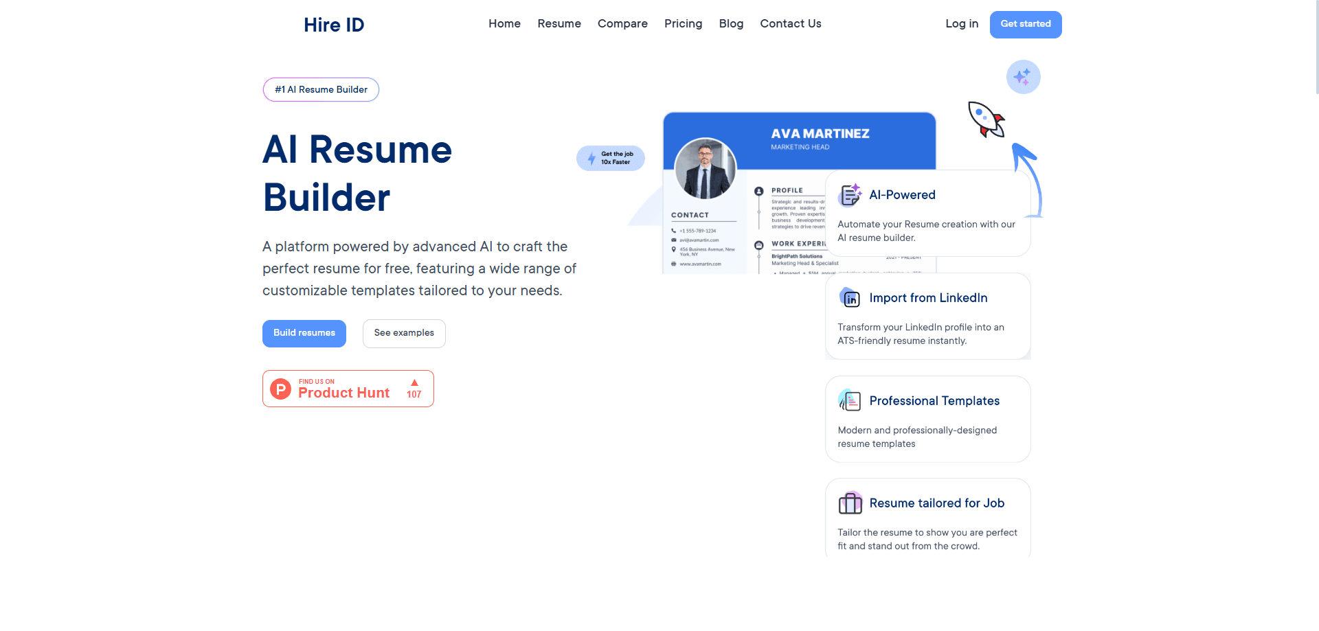 Interface preview of Hire ID