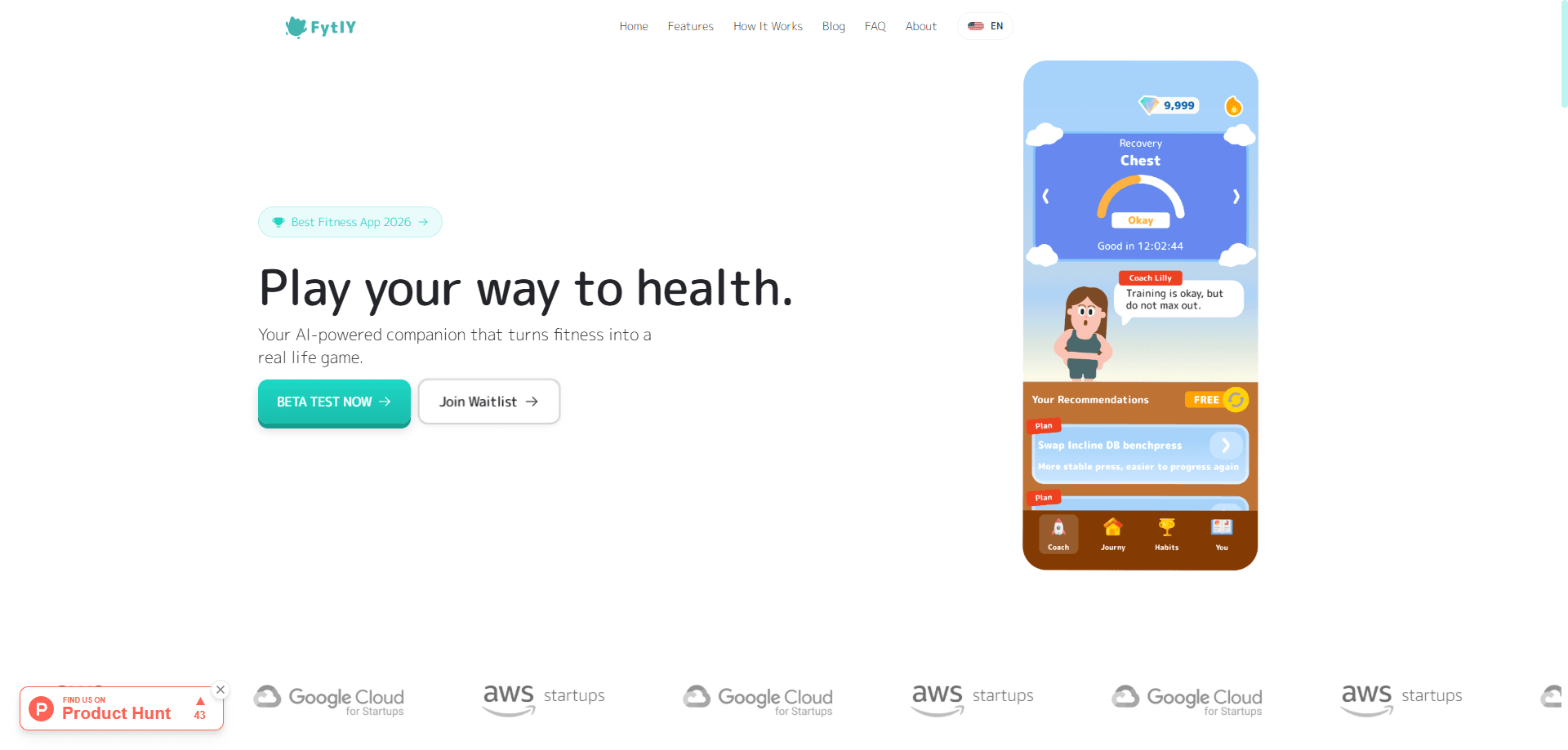 Interface preview of Fytly