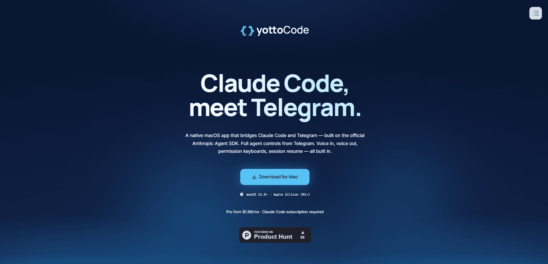 Vista previa de la interfaz de yottoCode