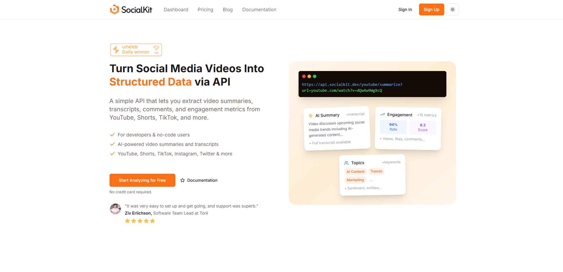 SocialKit API 미리보기