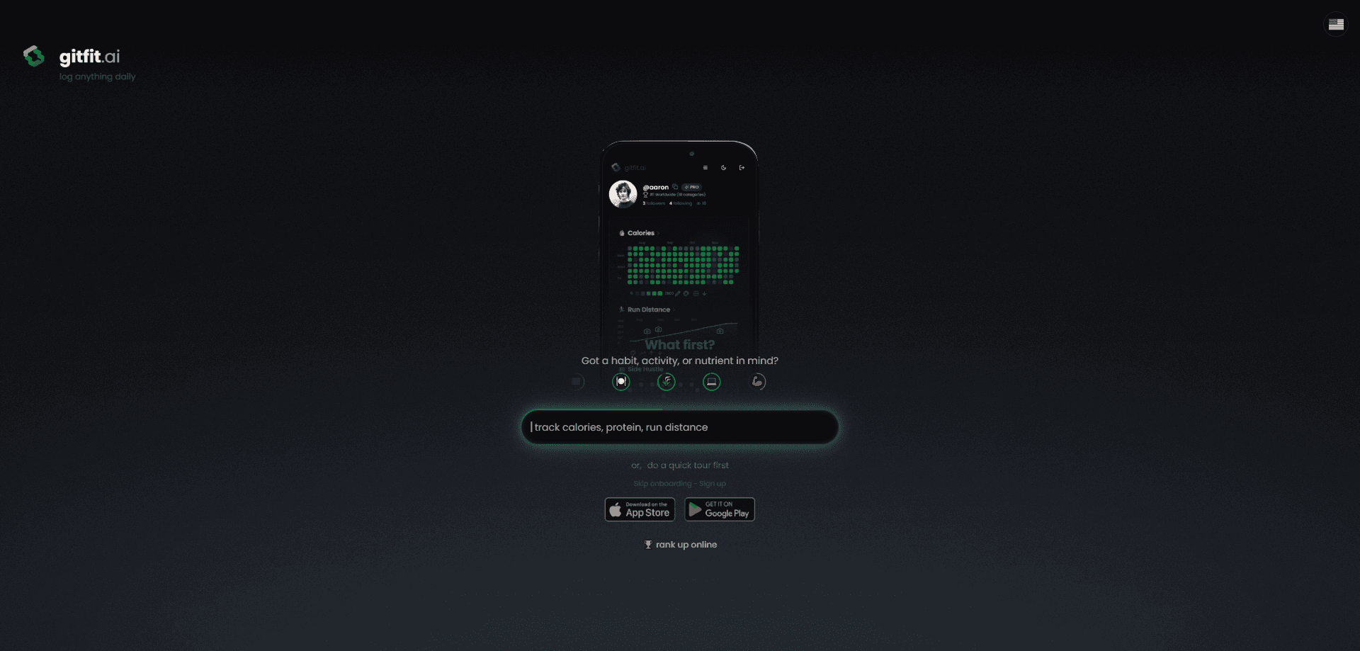 Interface preview of GitFit: Habit & Macros Tracker
