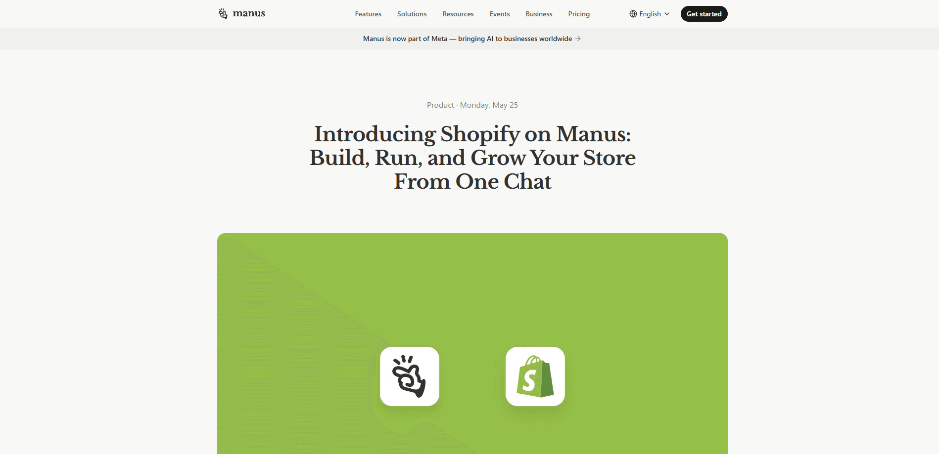 Manus Shopify Connector 미리보기