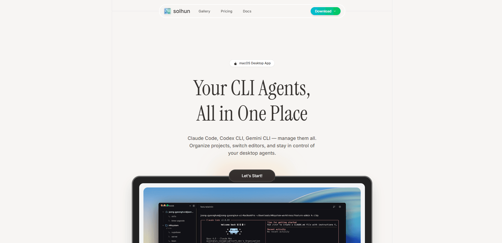 Vista previa de la interfaz de CLI Manager
