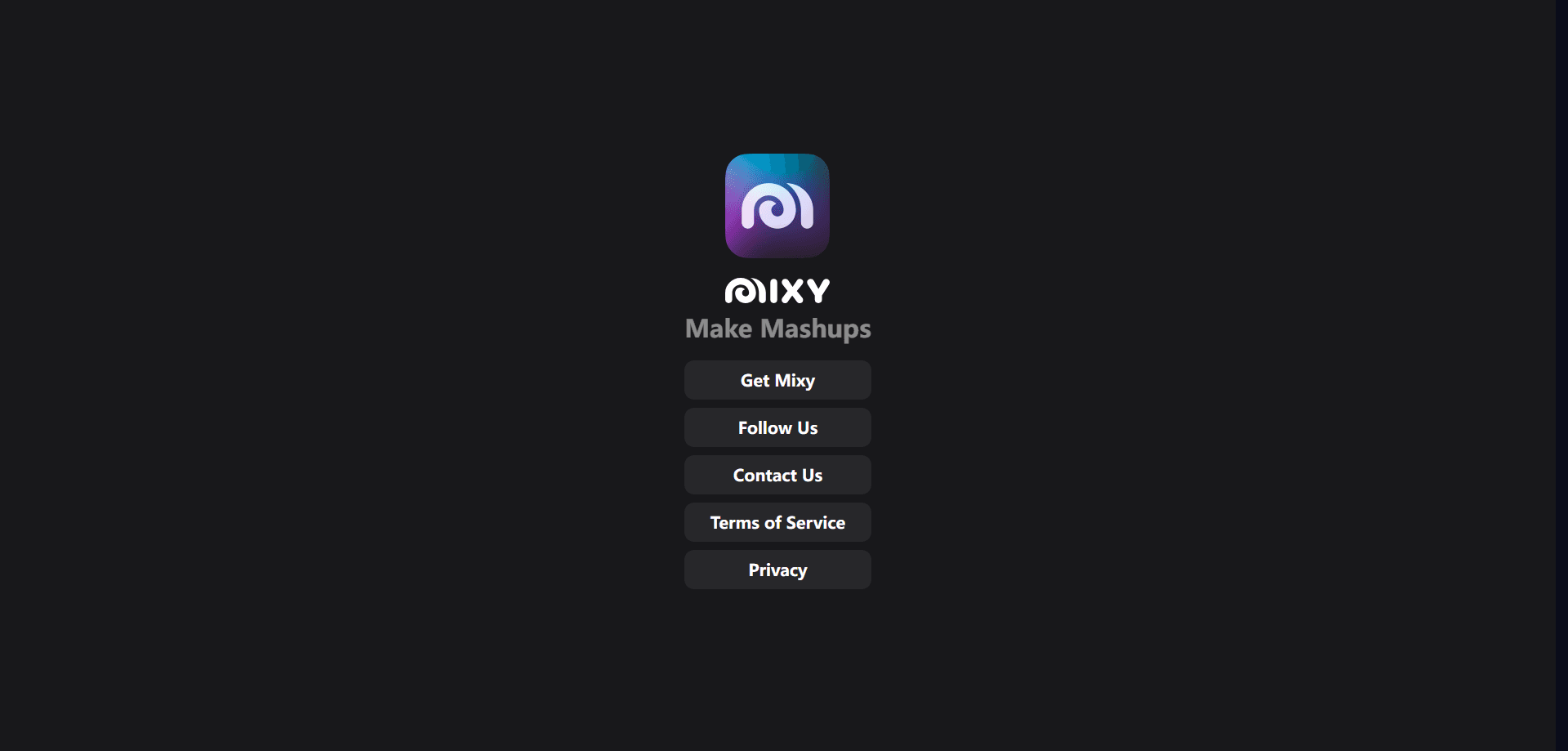 Interface preview of Mixy