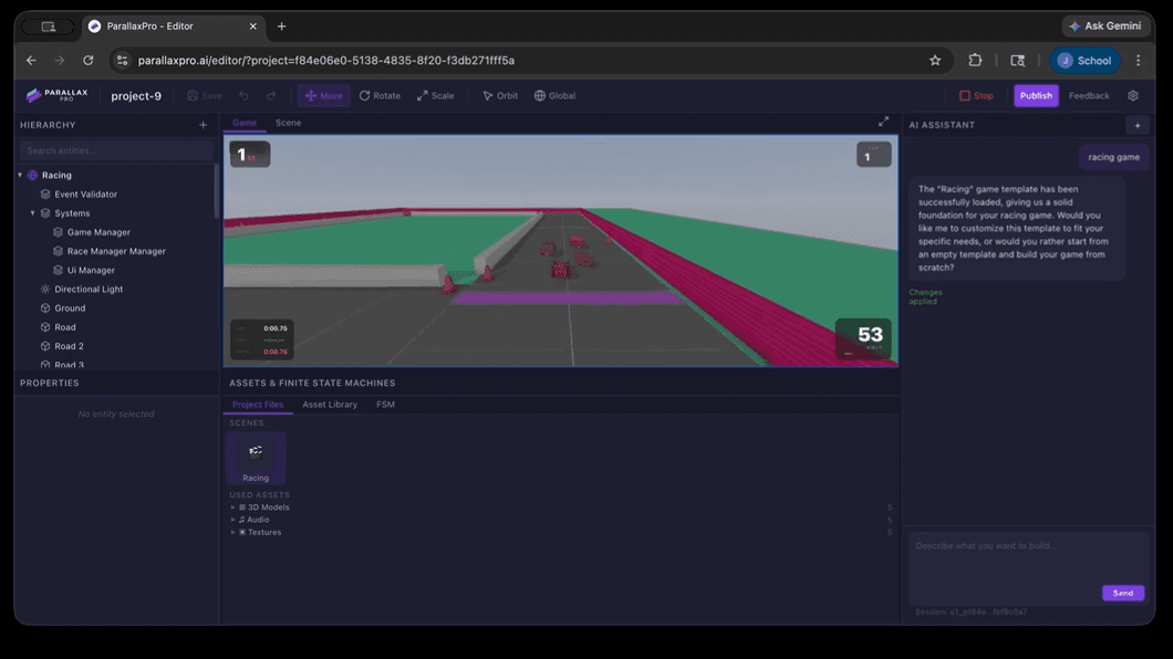 Interface preview of ParallaxPro