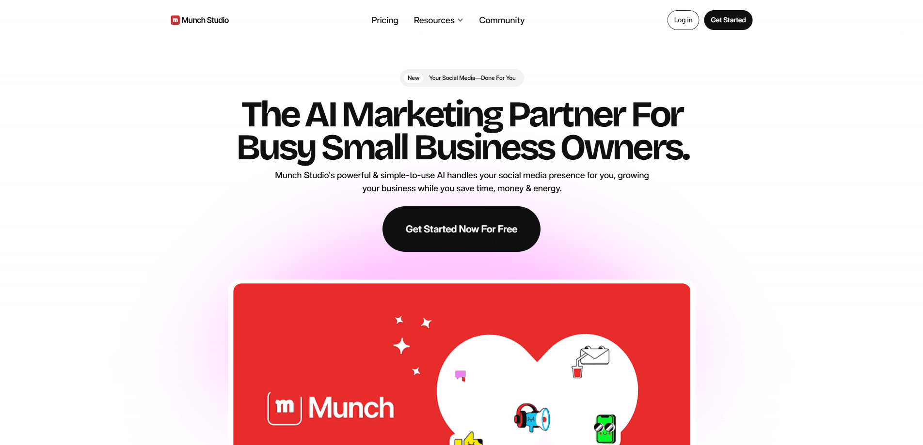 Aperçu de l'interface de Munch Studio