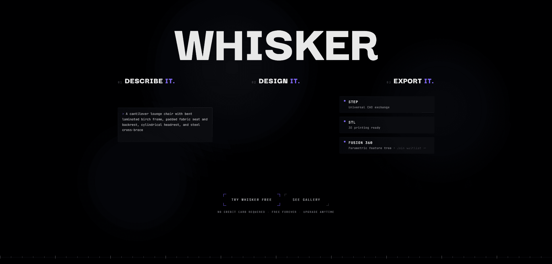 Vista previa de la interfaz de Whisker