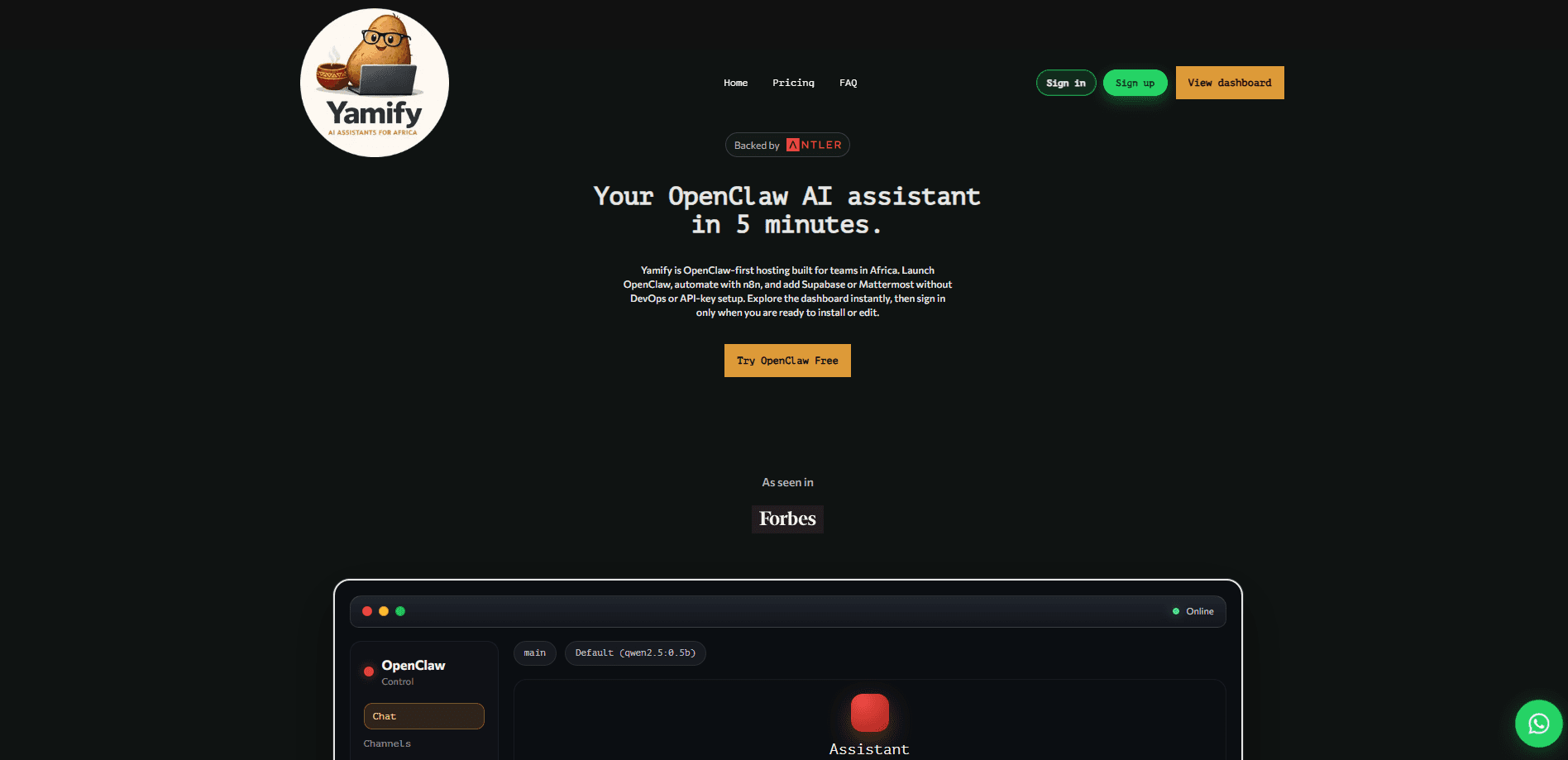 Vista previa de la interfaz de Yamify