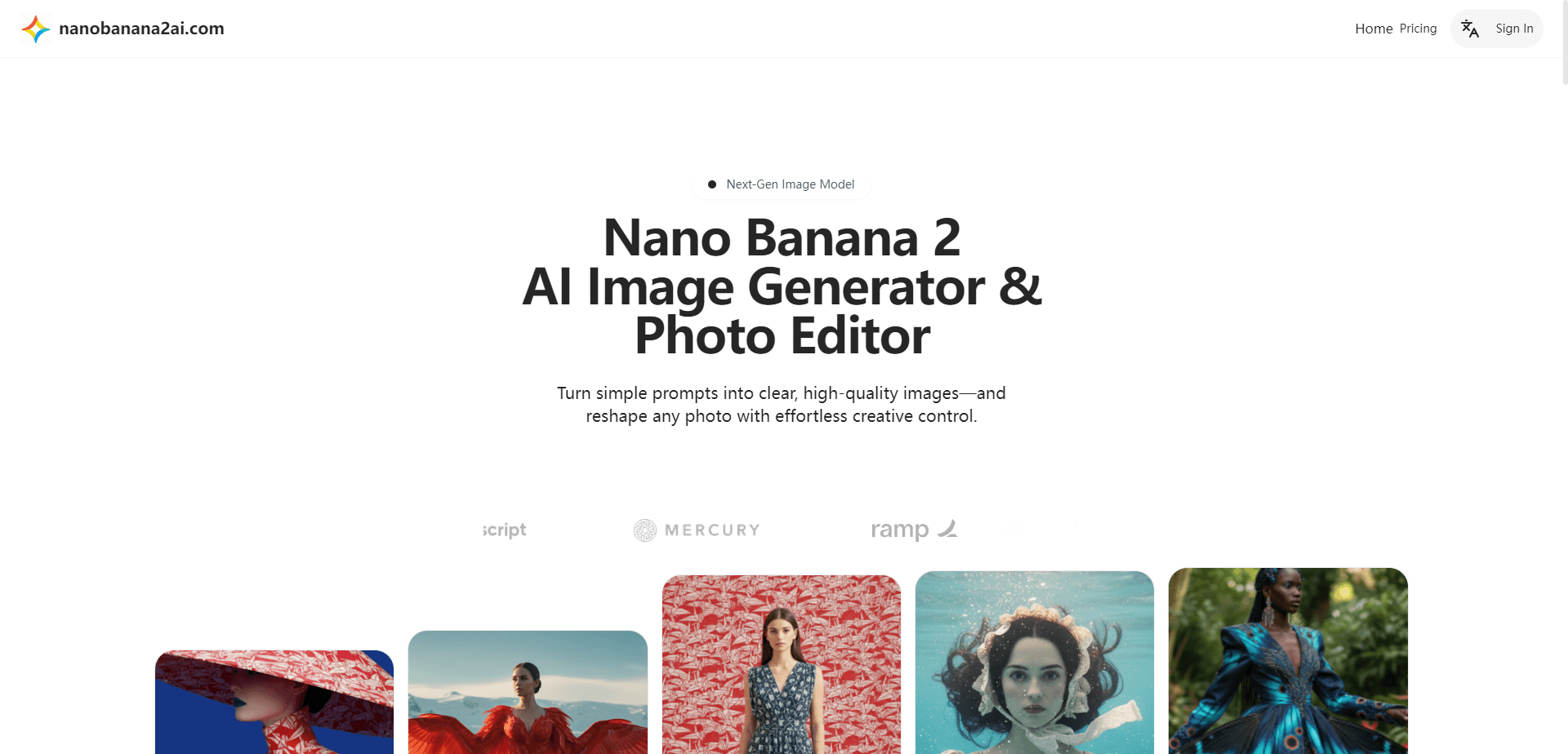 NanoBanana2AI.com 미리보기