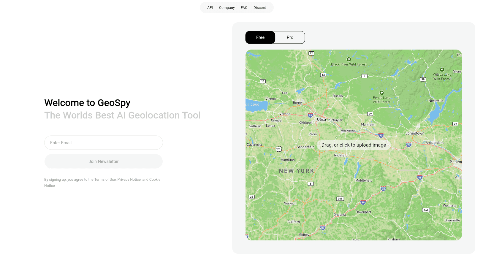GeoSpy 的介面預覽