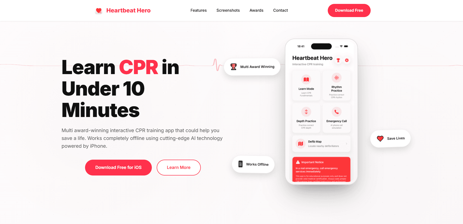 Interface preview of Heartbeat Hero