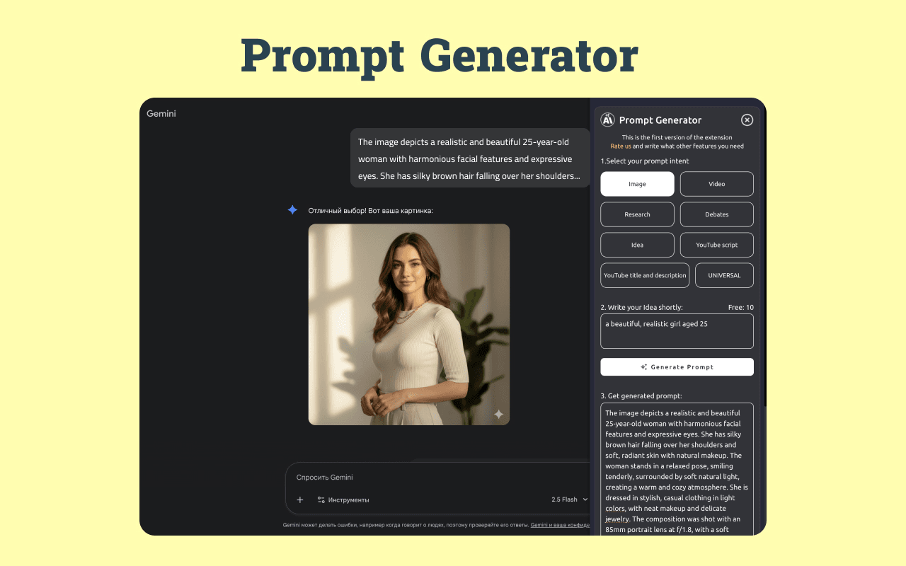 Prompt Generator 미리보기