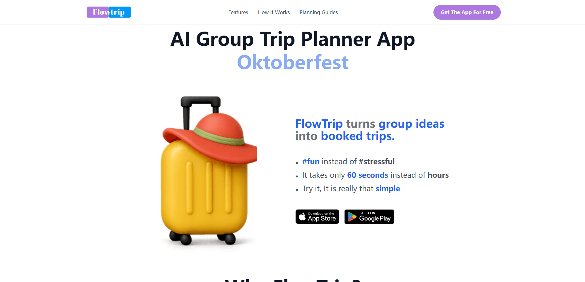 Interface preview of FlowTrip AI Group Trip Planner