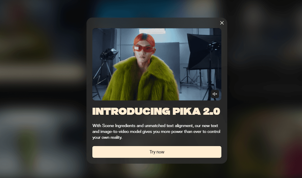 Pika 2.0 的介面預覽
