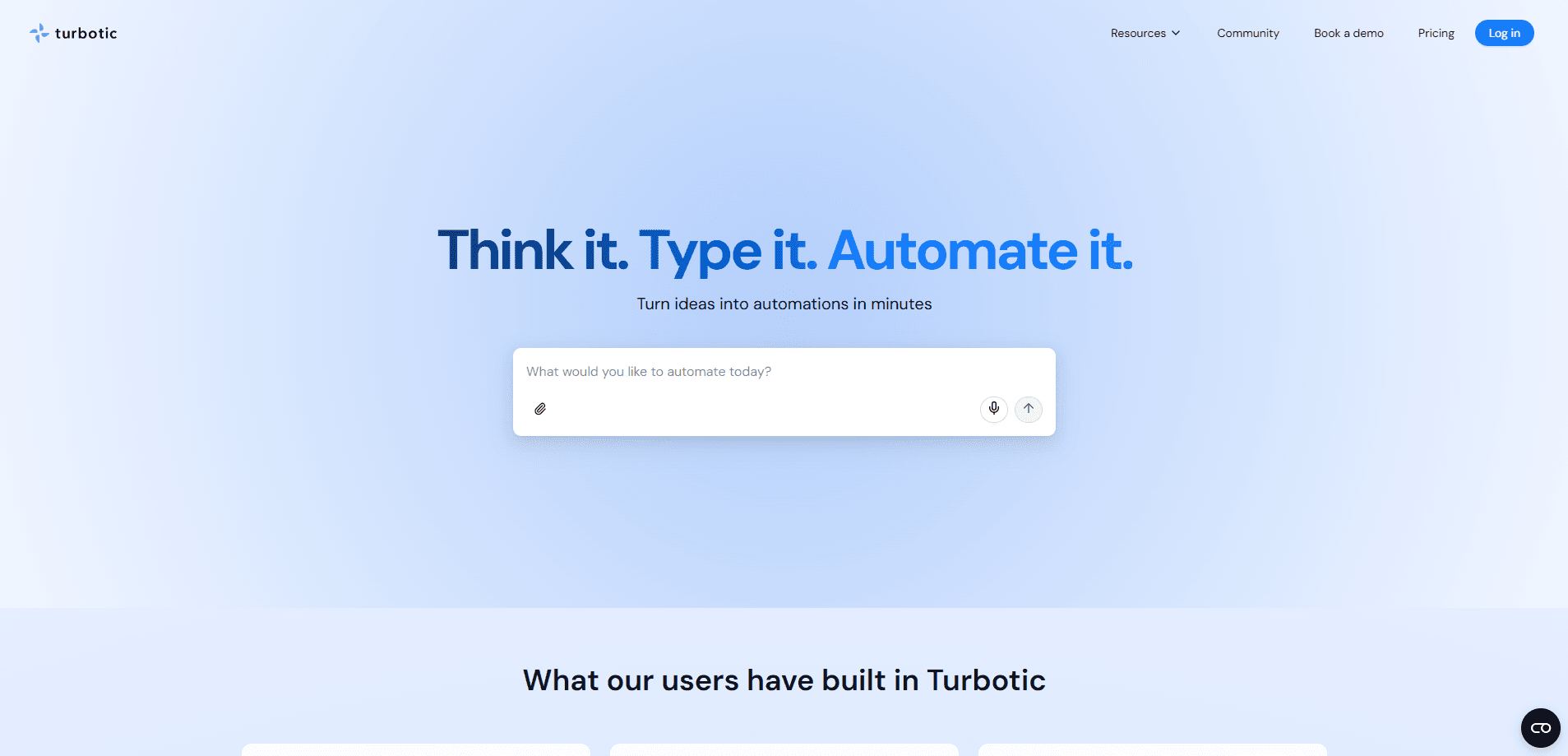 Prévia da interface de Turbotic Automation AI OPEN SOURCE