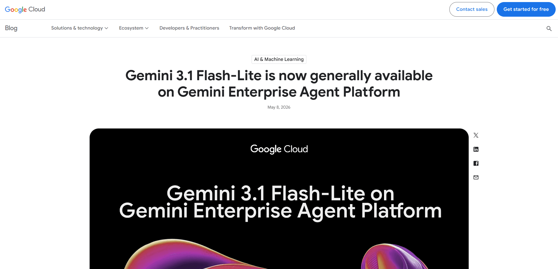 Gemini 3.1 Flash-Lite 미리보기