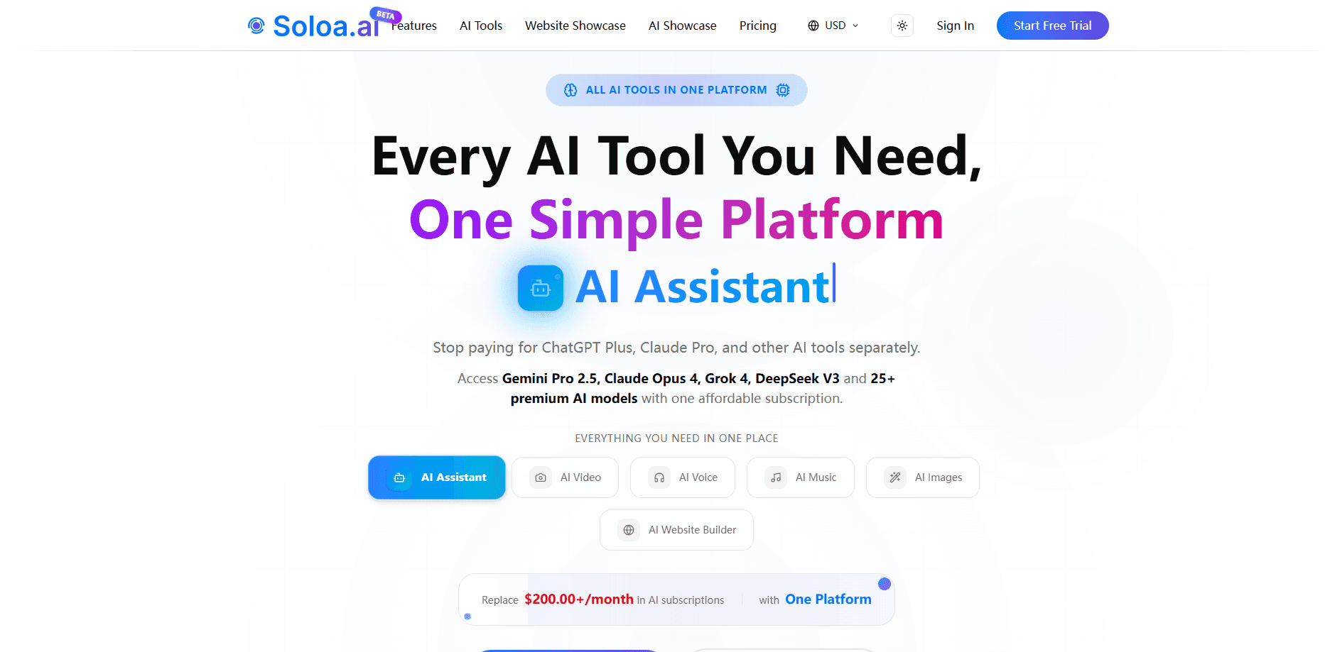 Soloa AI - All AI Models 미리보기