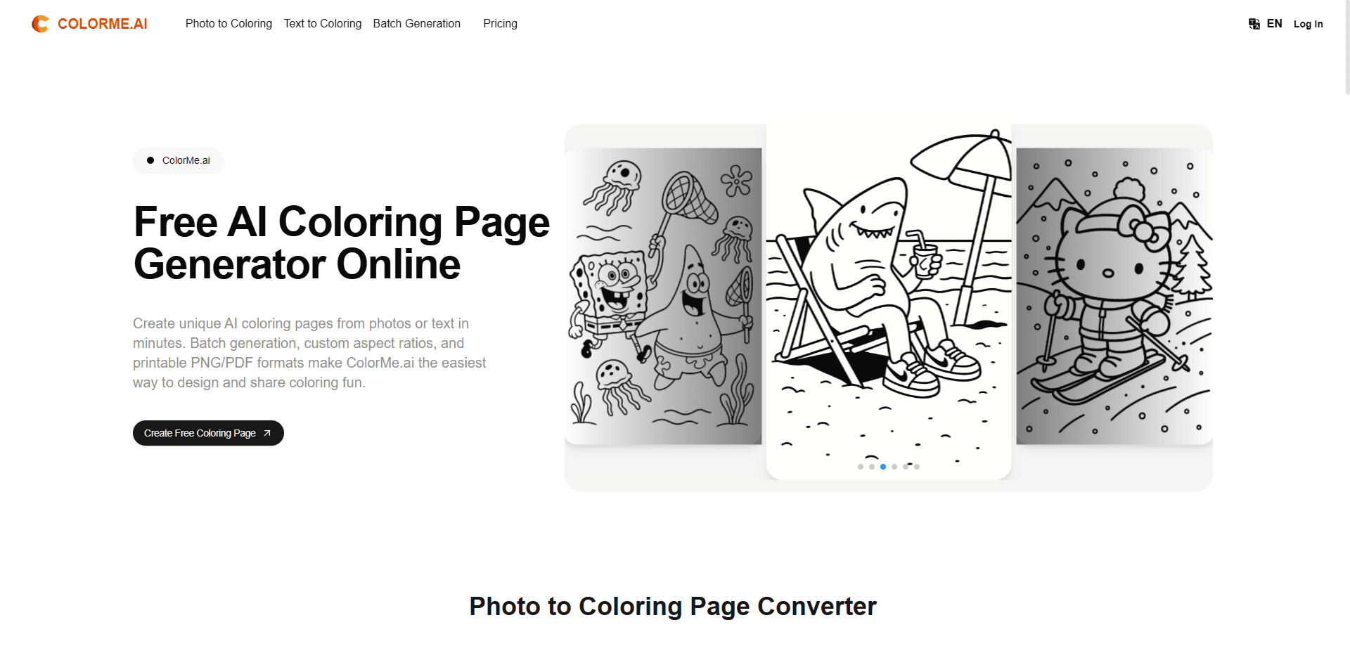 ColorMe.ai:Free AI Coloring Page Generator 미리보기