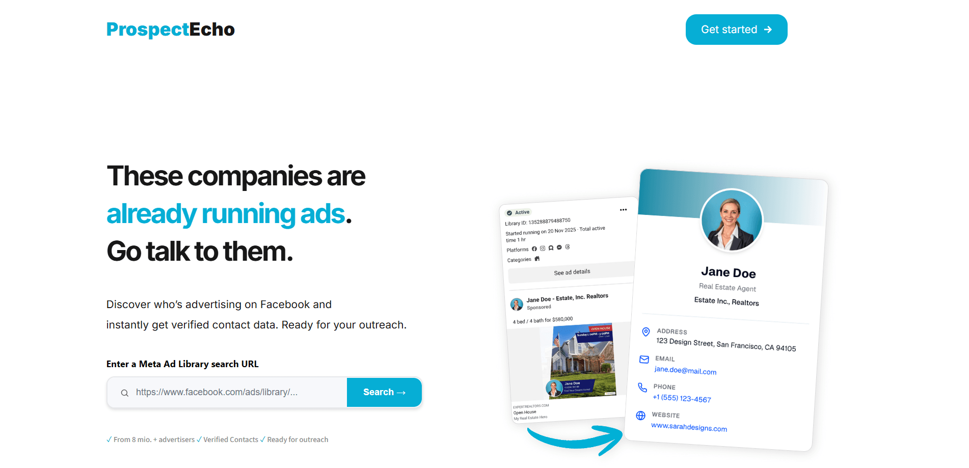 Interface preview of ProspectEcho