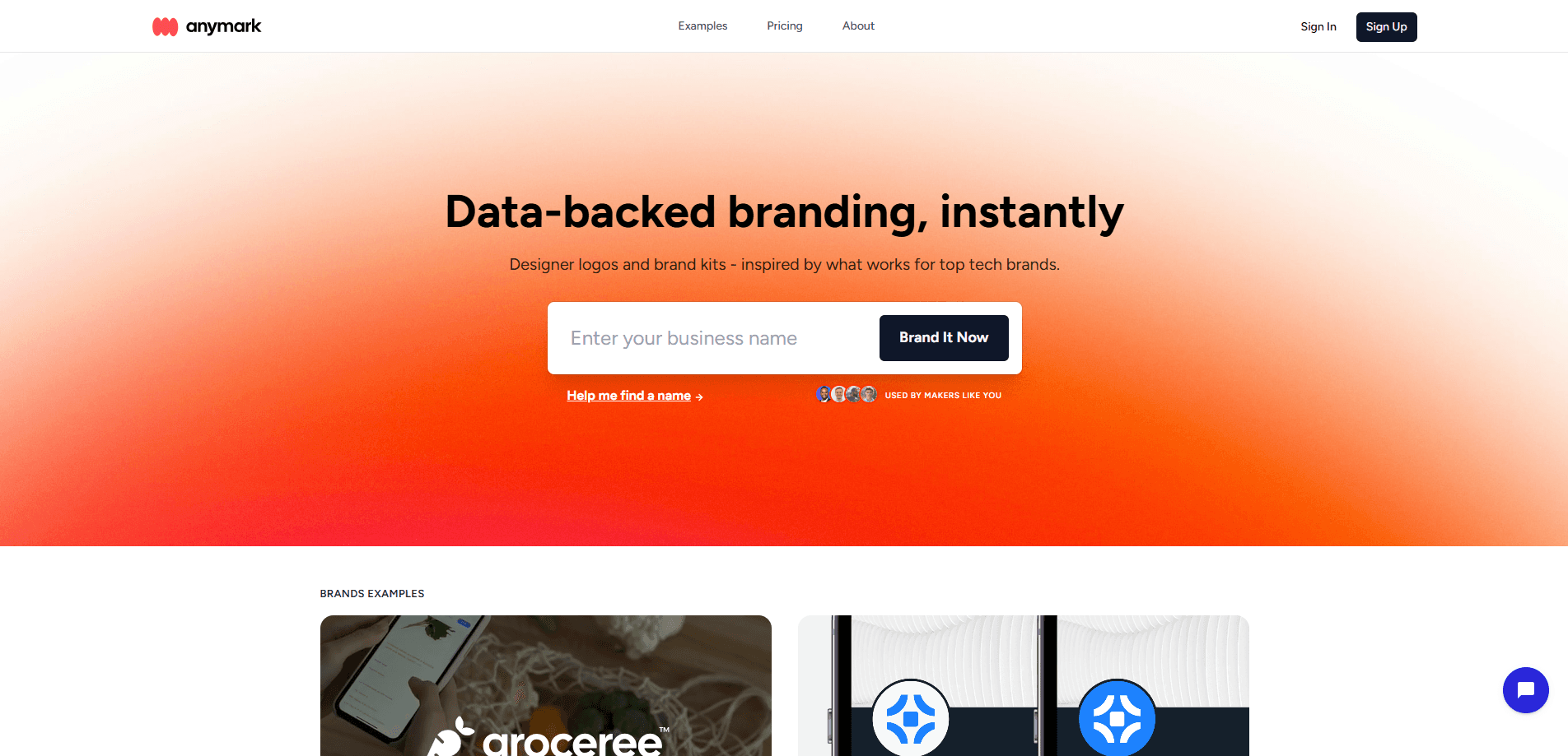 Interface preview of Anymark