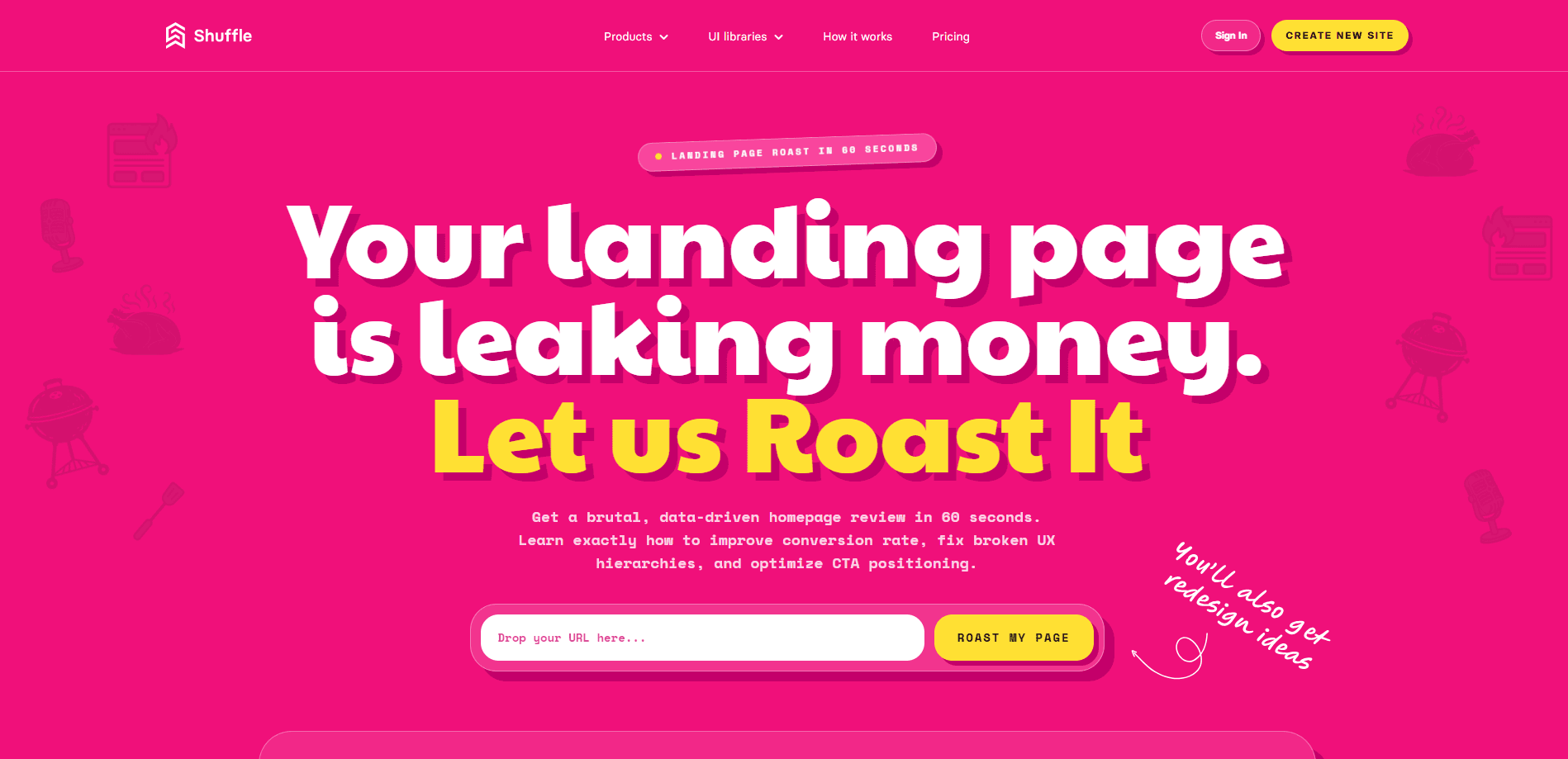 Landing Page Roast 미리보기