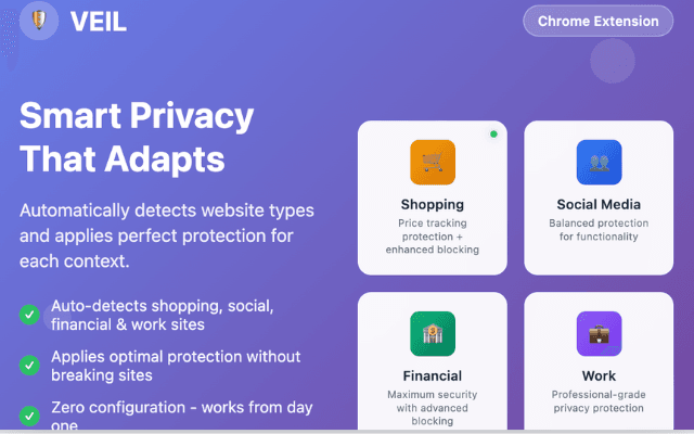 VEIL: Smart Context-Aware Privacy 미리보기