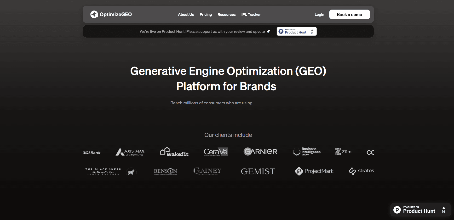 OptimizeGEO.ai 미리보기