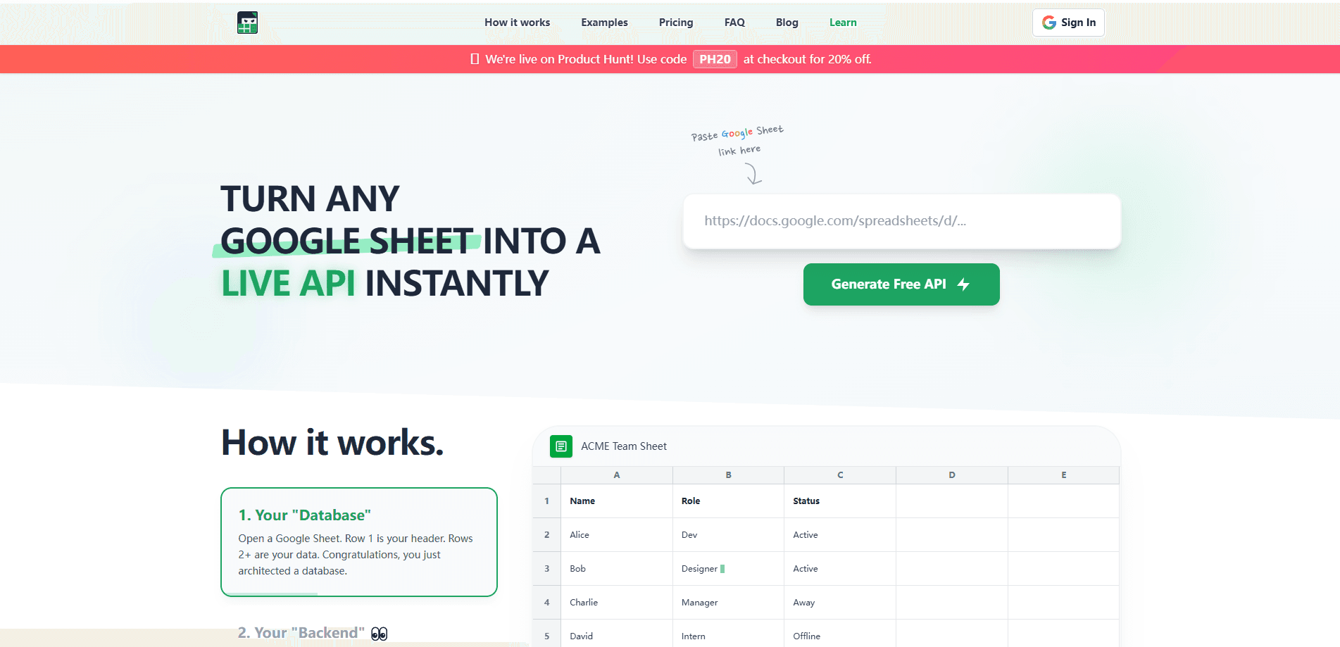 Aperçu de l'interface de Sheet Ninja