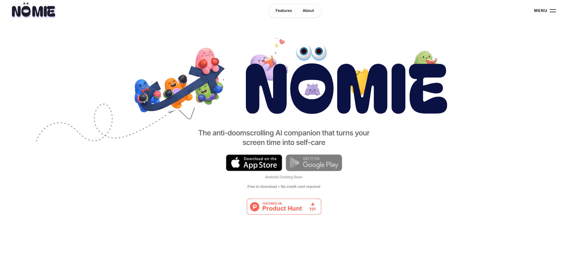 Interface preview of Nomie