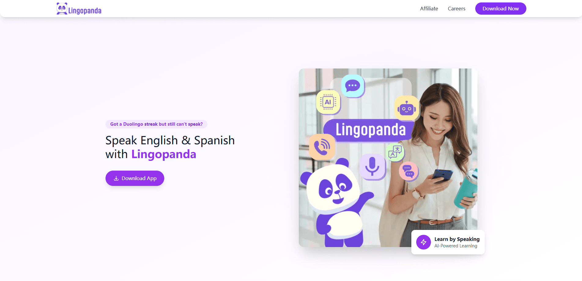 Interface preview of Lingopanda