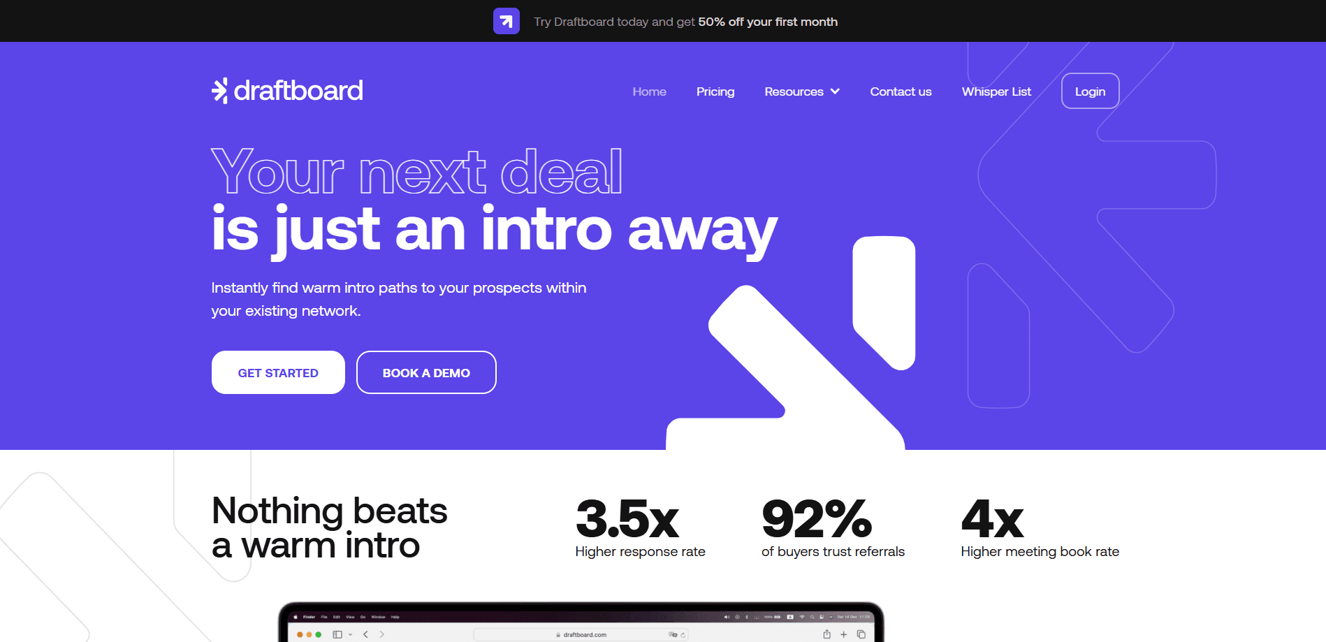 Interface preview of Draftboard
