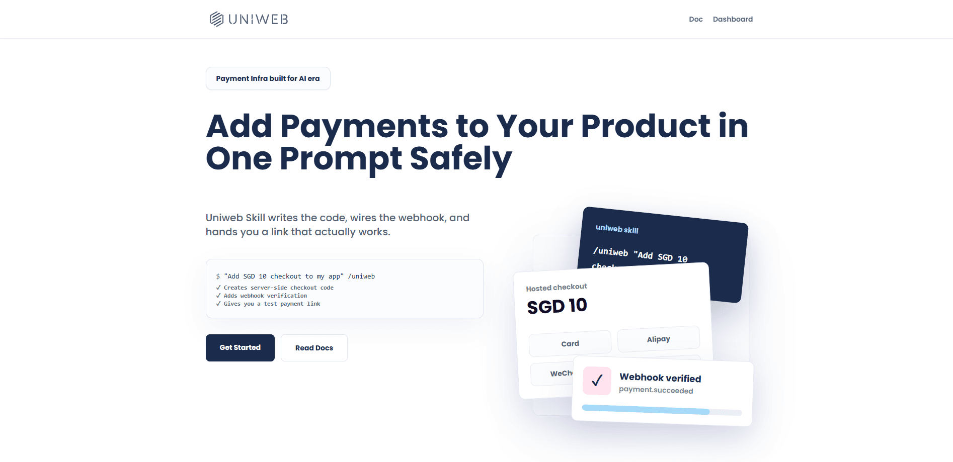UniwebPay Skill 미리보기