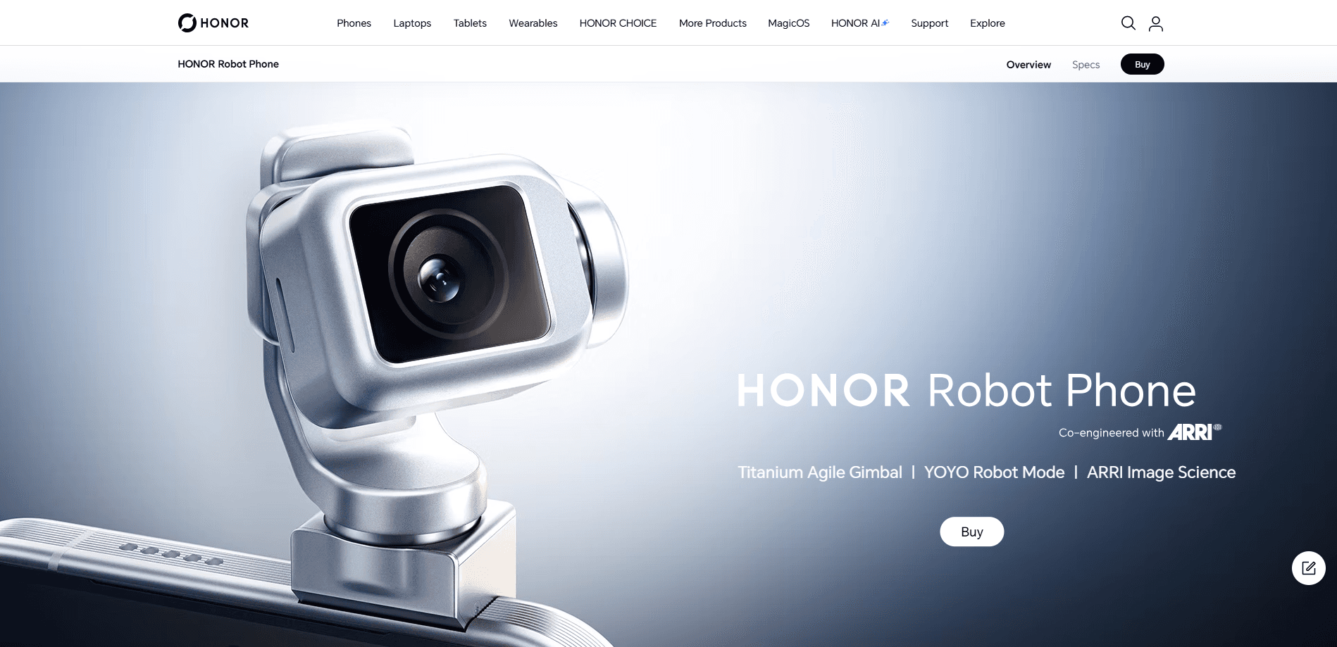 Interface preview of HONOR Robot Phone