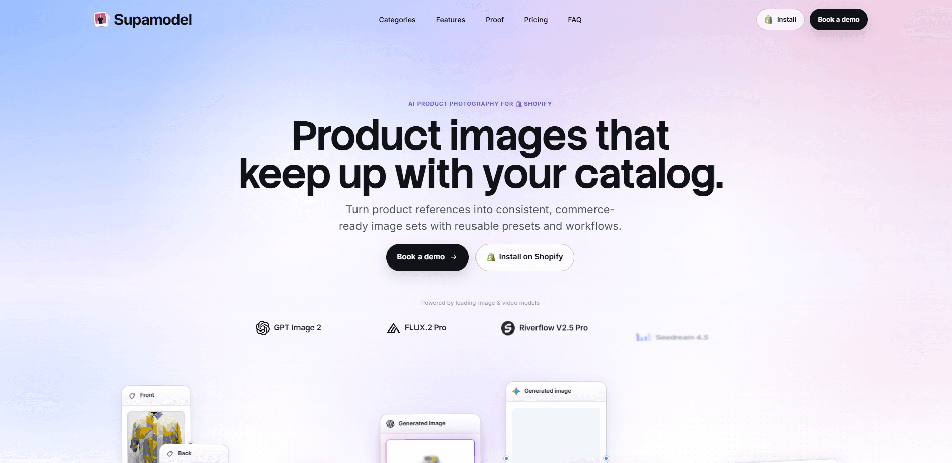 Interface preview of Supamodel