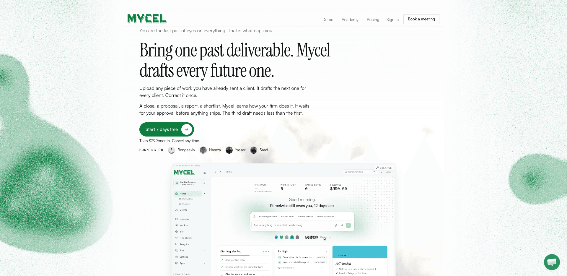 Interface preview of Mycel