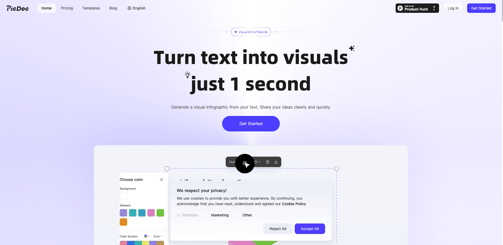 Interface preview of Picdoc